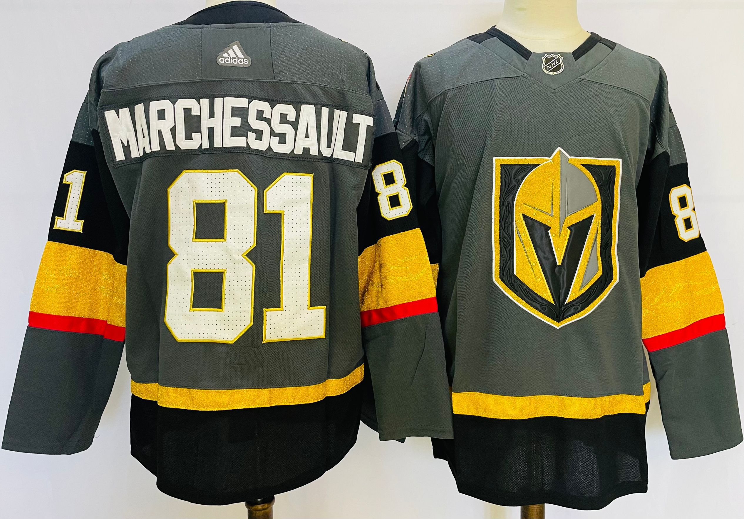 Men Vegas Golden Knights #81 Marchessault Grey Authentic Stitched 2022 Adidas NHL Jersey->buffalo sabres->NHL Jersey